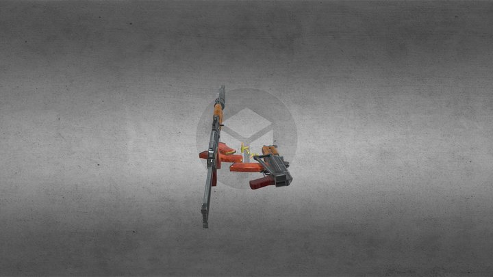 AKS-74U | Realistic Game-Ready 3D Model 3D Model