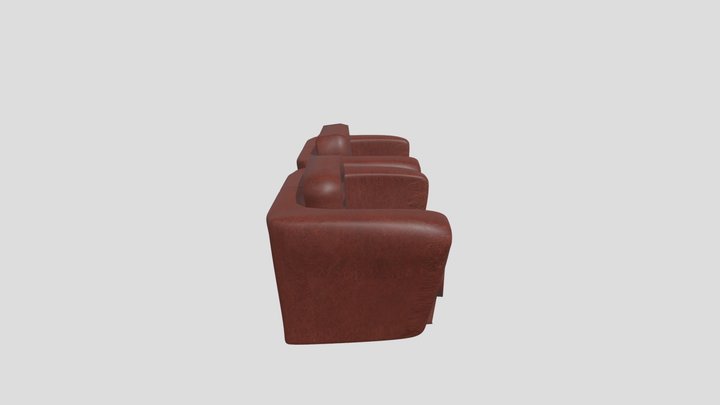 Leather Chesterfield Chair 3D Model