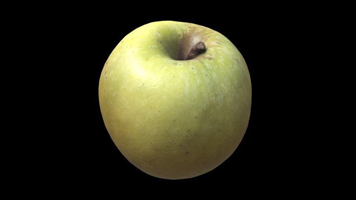 Green apple low poly photoscanned – Free 3D Model STL