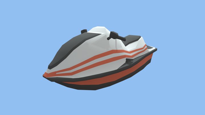 Jetski Stylized/Low Poly 3D Model