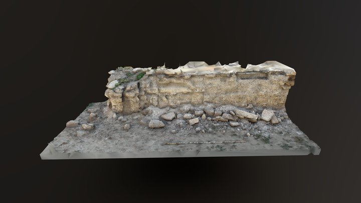 URUK_WARKA Stone Building damages 3D Model