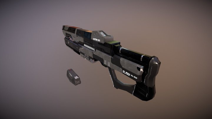 Sci fi Cyber Punk Laser Gun 3D Model