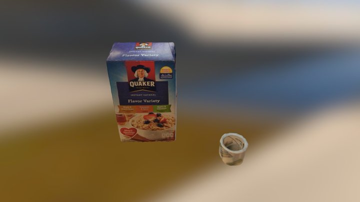 Quaker Oats Box 3D Model