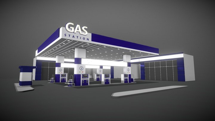 Gas_station_5 3D Model