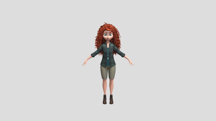 Merida_costume_comfy 3D Model