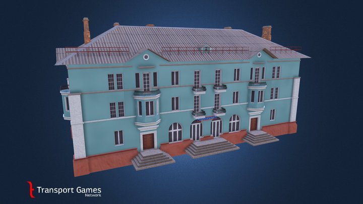 House type-62 with small shop 3D Model