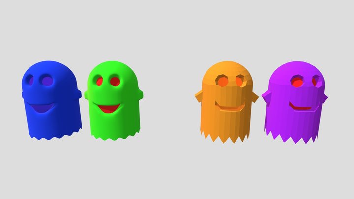 Low poly ghost 3D Model