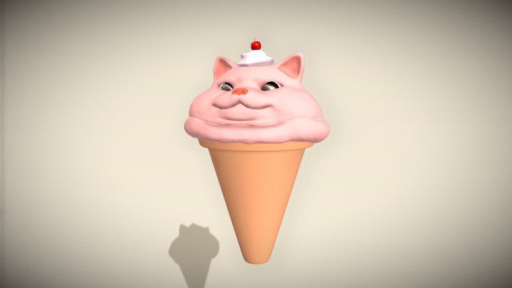 Icecream Cat 3D Model