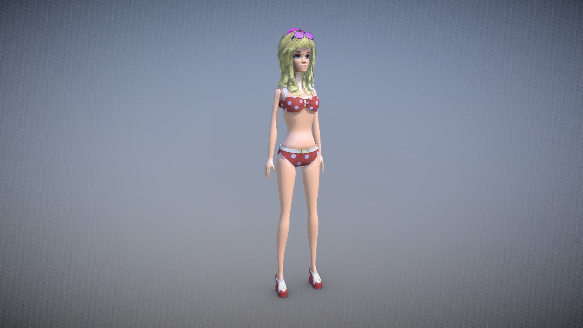 Barbie Doll Maillot de bain T-pose modèle 3D $69 - .3ds .blend .c4d .fbx  .max .ma .lxo .obj - Free3D