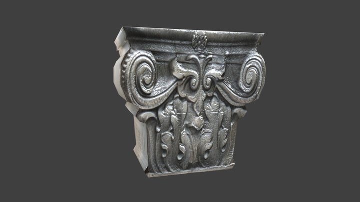 Column Low Poly from projected image 3D Model