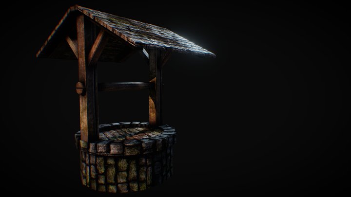 Medieval Village Well 3D Model