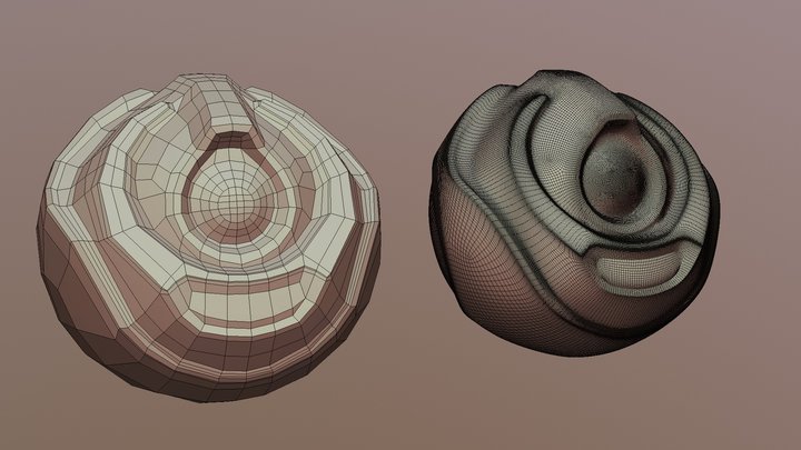 Robo-Orb Retopology 3D Model