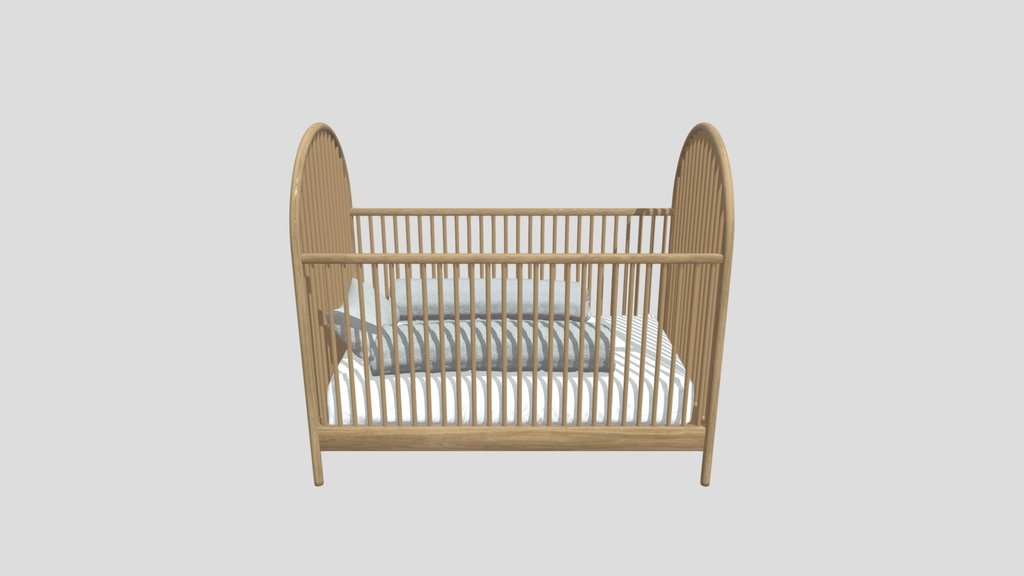 Canyon Spindle Wood Baby Crib