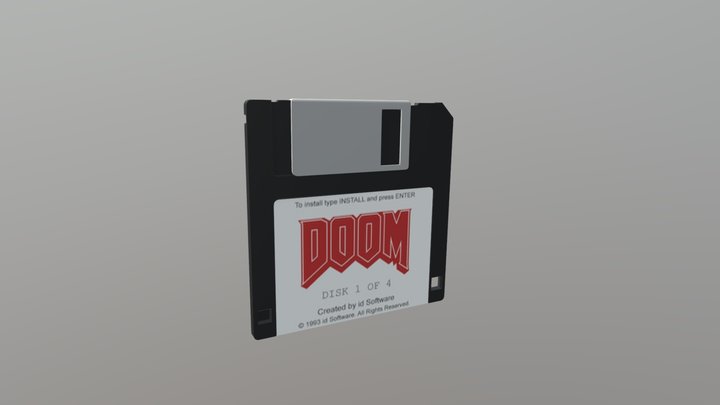 Basic Floppy Disk 3D Model