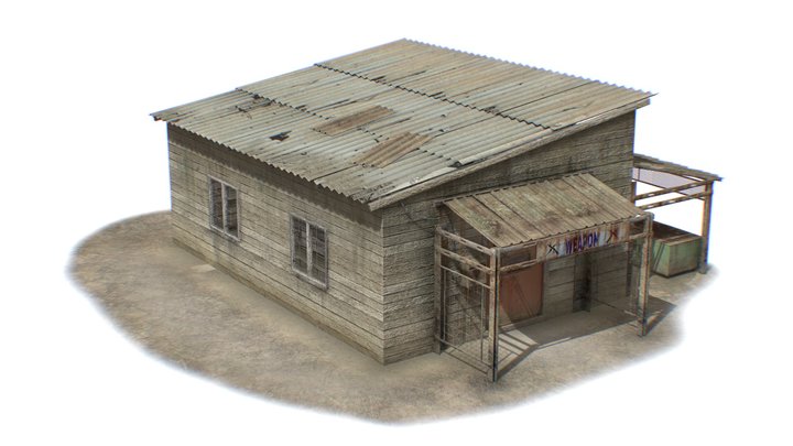 Abandoned | Building | Shop | Old | House 3D Model