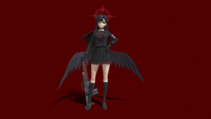 blue archive ichika 3D Model