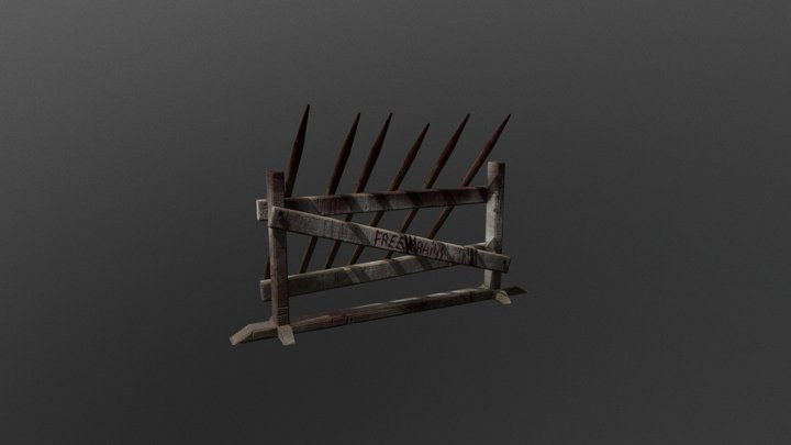 Spiked Fence 3D Model