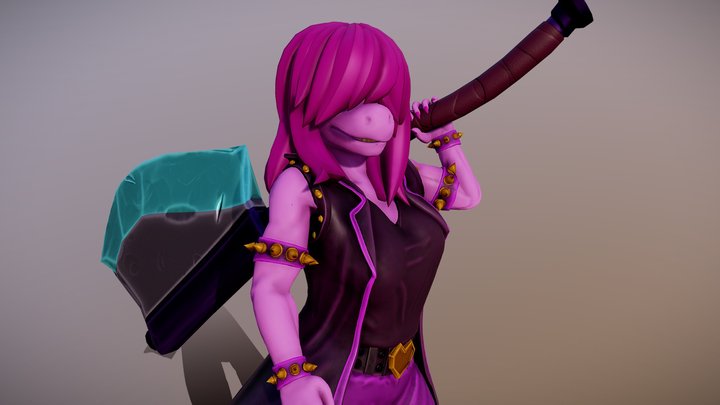 Susie (Deltarune) [VRC Model | Free Download] 3D Model