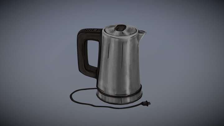 Cartoon Kettle 3D Model