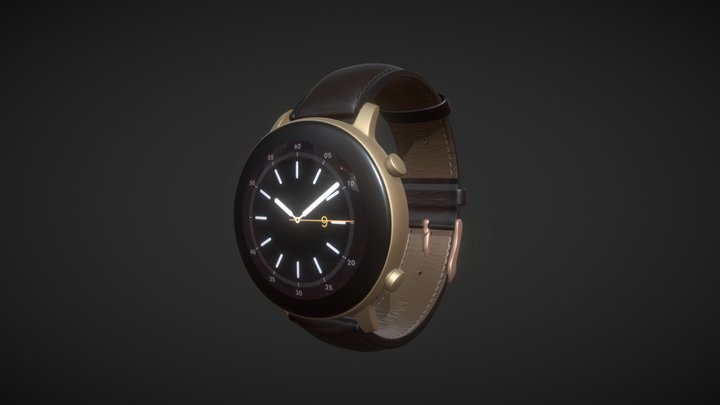 Leather watch 3D Model