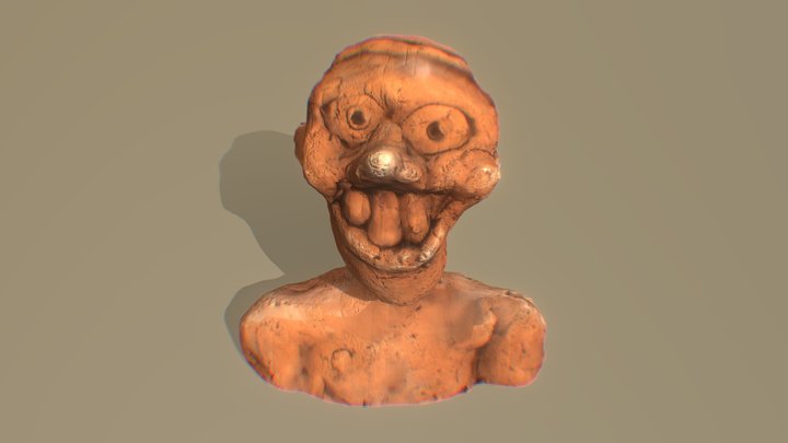 Clay guy bust 3D Model