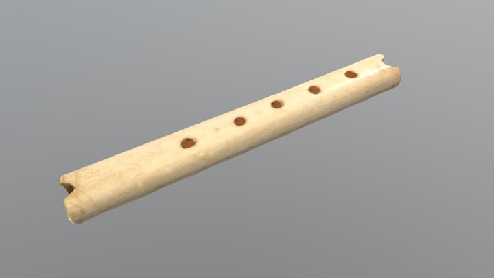 Quena elaborada en hueso 3D Model