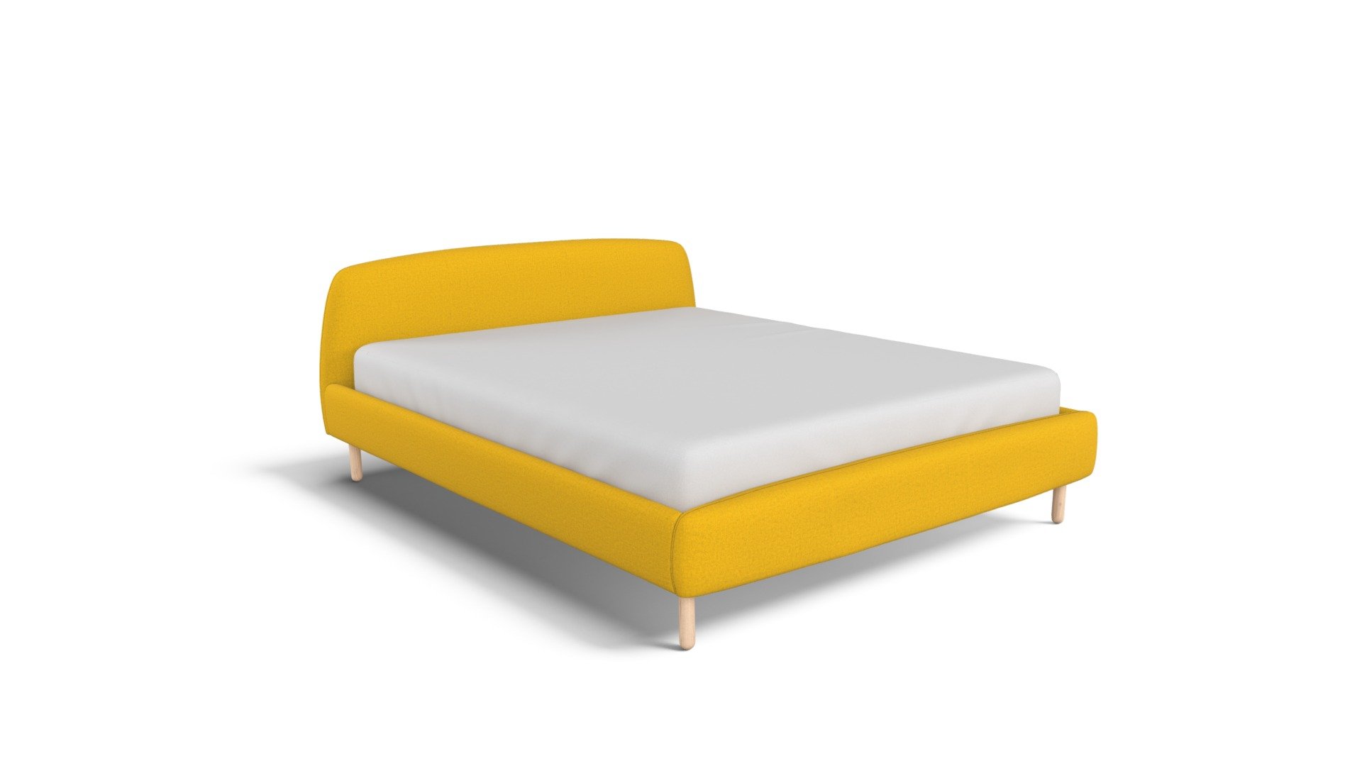 Jonah Euro Kingsize Bed, Dandelion Yellow