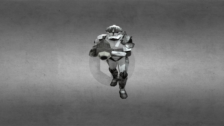 Clone Rocket Trooper - Revenge of The Sith 3D Model
