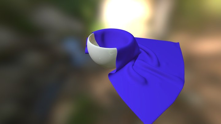 Cloth in Glass Cup 3D Model