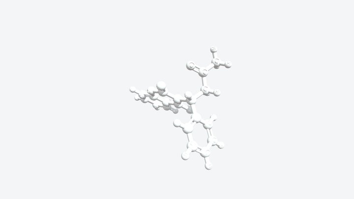 Warfarin 3D Molecular Model — CAS 81-81-2