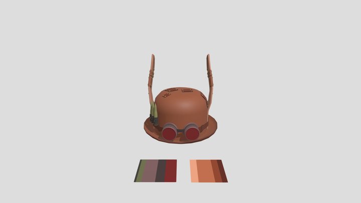 Hat colored draft DZ 3D Model