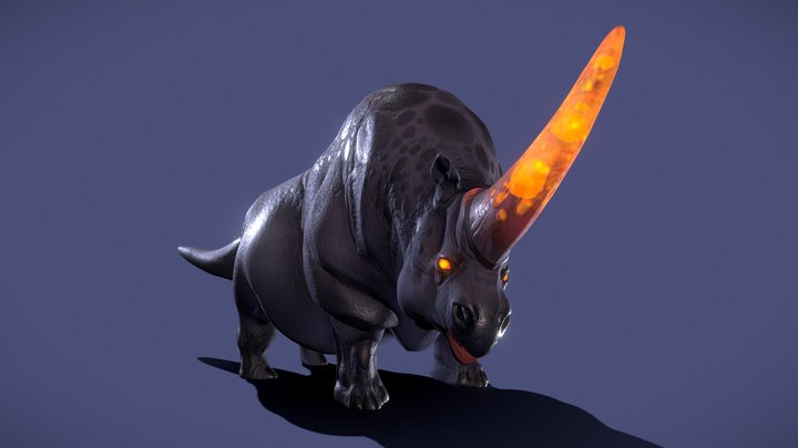 Mildred the Magmatic Rhinosaur 3D Model