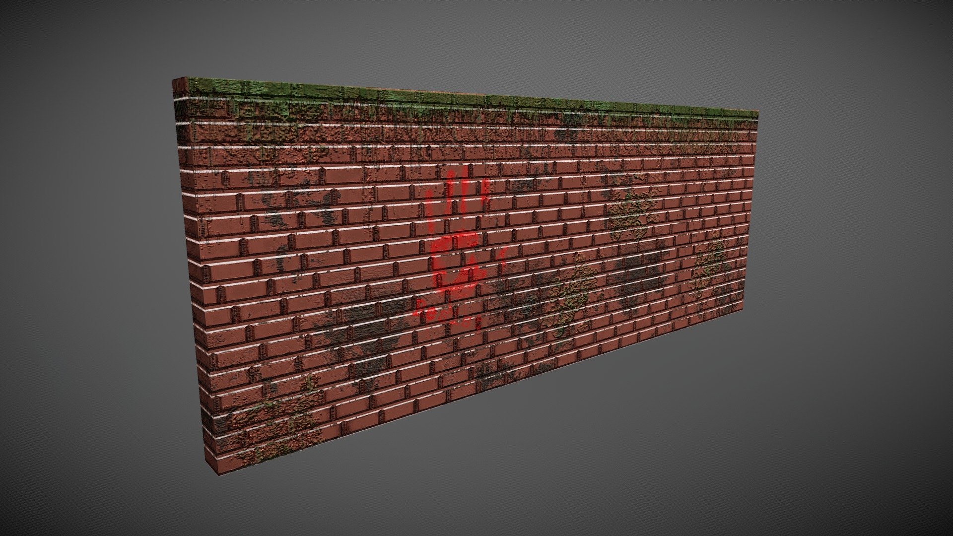 Mossy Brick Wall