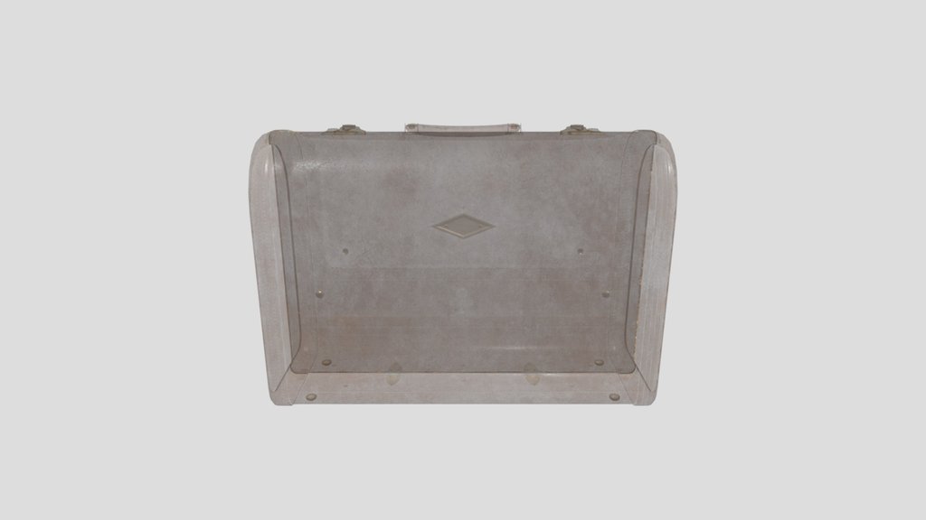 Vintage Rigid Leather Suitcase