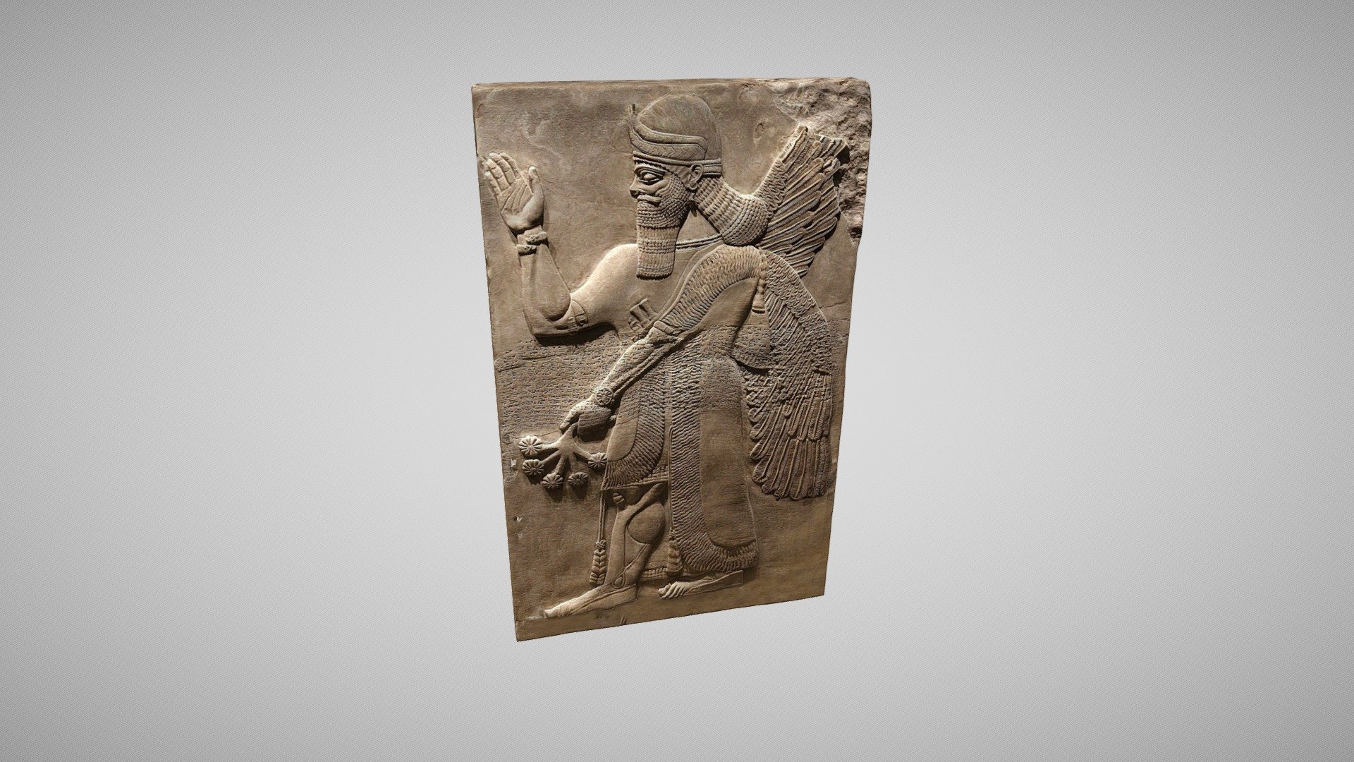 Winged genie, c. 870 BC, - 3D model by Dr. Ali Salim (@ali.salim ...