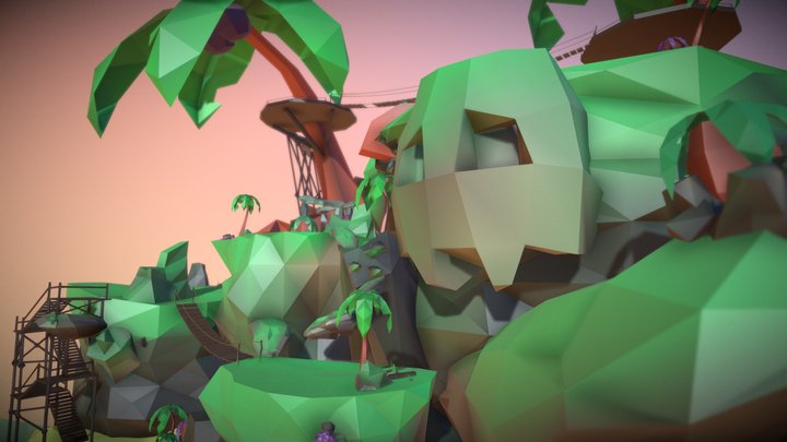 Tropico Island 3D Model