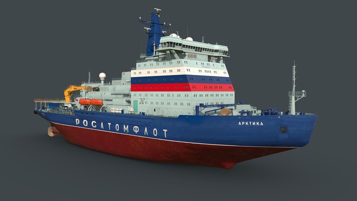 Arktika Project 22220 icebreakers 3D Model