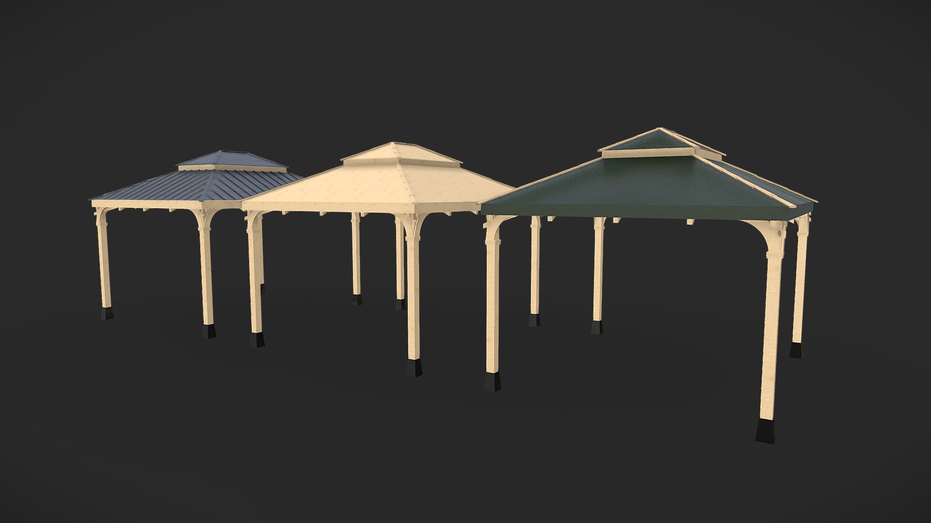 Outdoor Patio Cover / Awning Buy Royalty Free 3D model by Unreal
