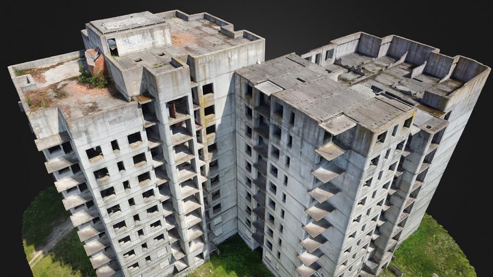 Abandoned Soviet High Rise 3D Model