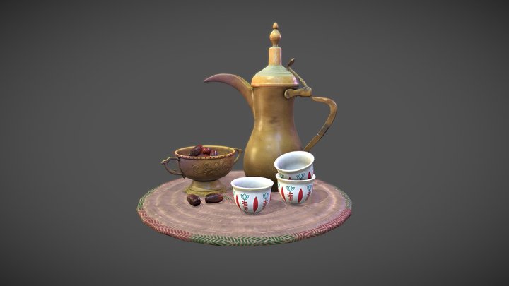 Arabic Coffee Pack - Game ready assets 3D Model