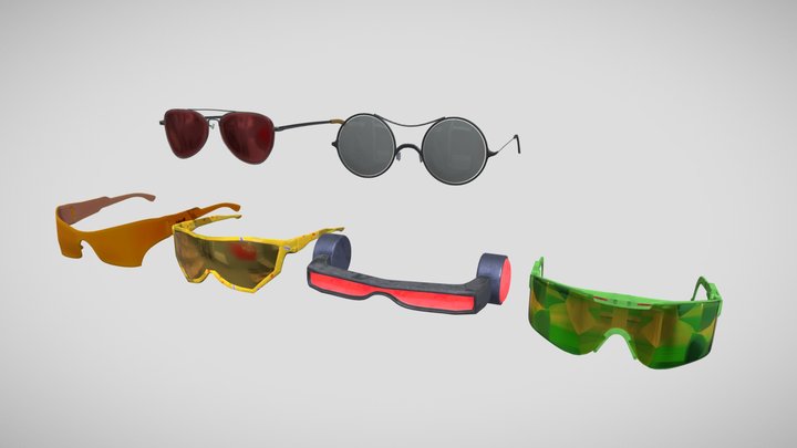 Sunglasses Pack Bundle 3D Model
