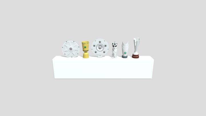 Bundesliga Trophies Collection 3D model – Modello 3D gratuito STL