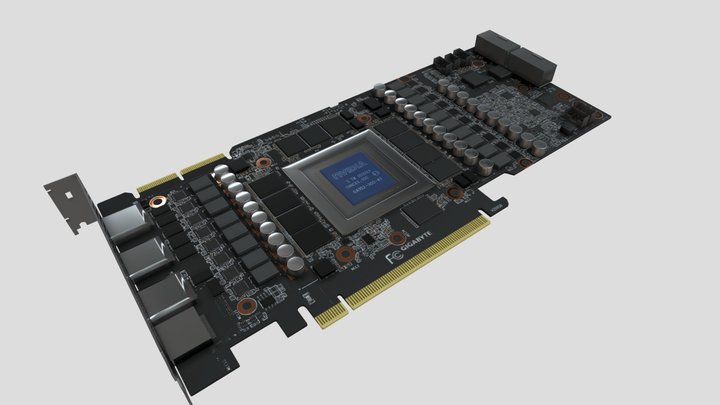 PCB NVIDIA RTX 4090 Graphic Card 3D Model