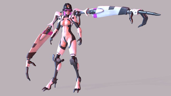 Cyborg - Posed 3D Model