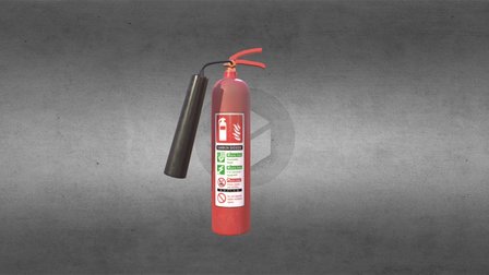 Simple PBR Object - Low Poly Fire Extinguisher 3D Model