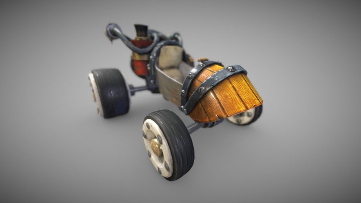 Steam Racer - Kart 3D Model