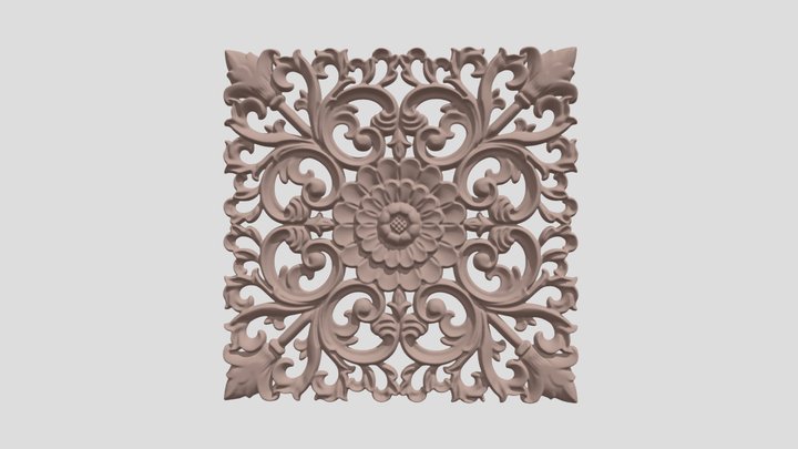 Ceiling Wall Carving 034 3D Model