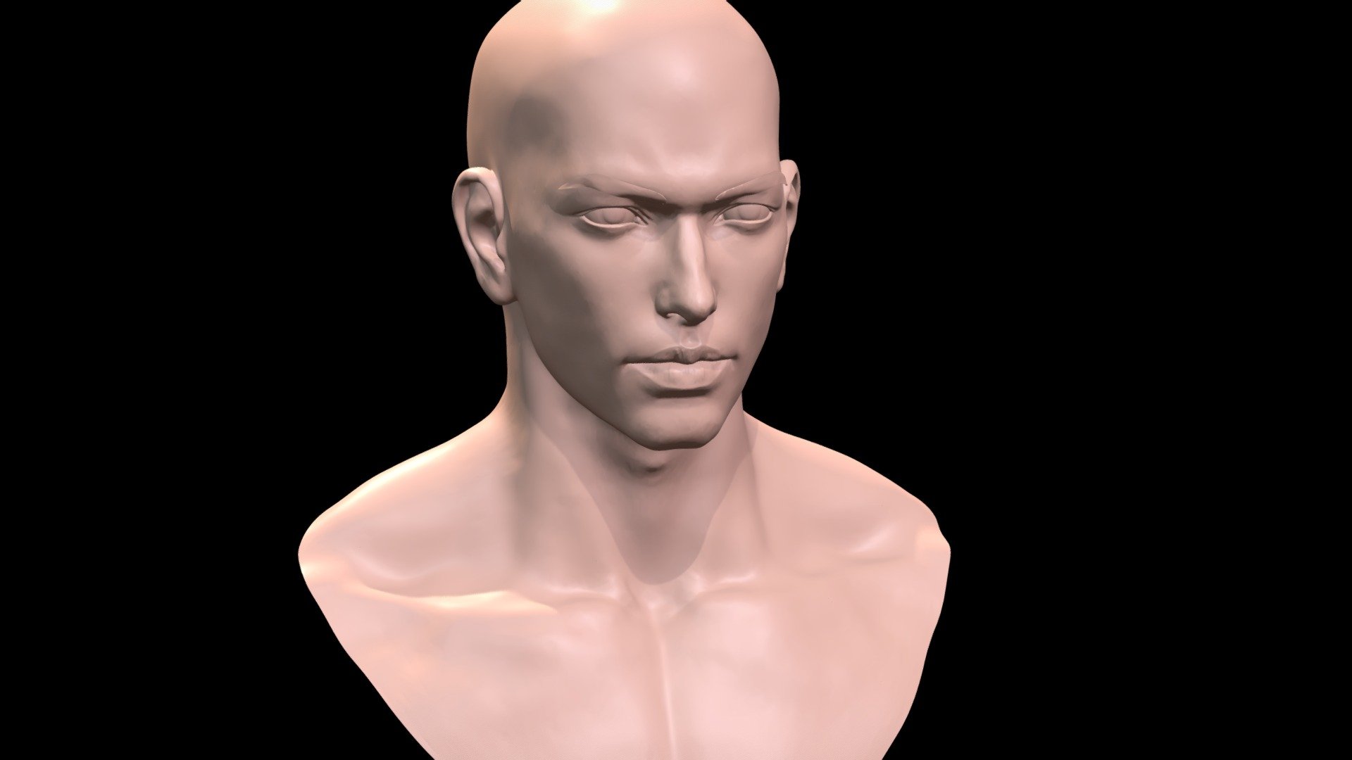 3D model (stl) Male Head Sculpt 01