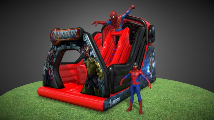 Tobogã Hiper Avangers 3D Model