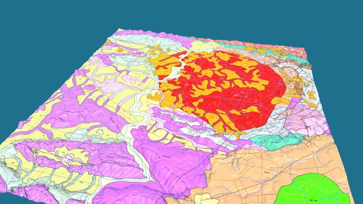 Carta Geológica 3D (FOLHA SC.21-Y-A-I-2) 3D Model